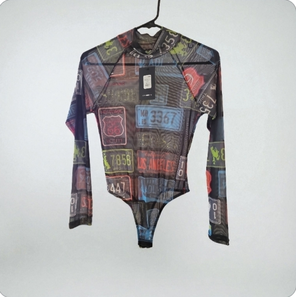 Fun Mesh Bodysuit- NWT Small
